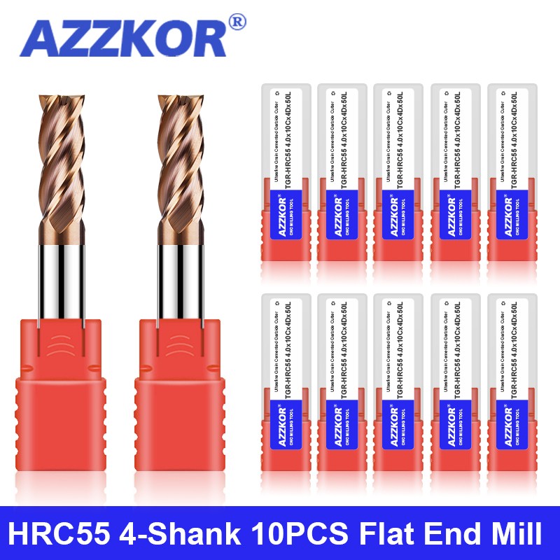 End Mill Set - Концевая фреза из карбида вольфрама, 4