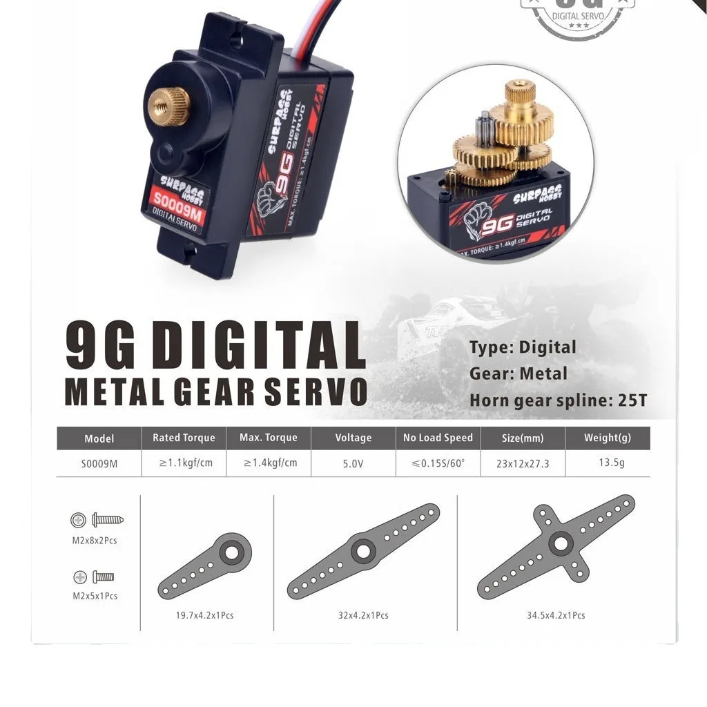 RC Digital Micro Servo 2g 3.7g – обзор и цена Servo 9G