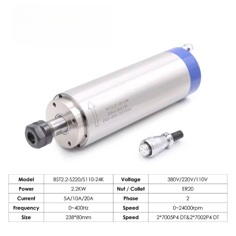 2,2 кВт, шпиндель с водяным ох – обзор и цена Spindle Motor