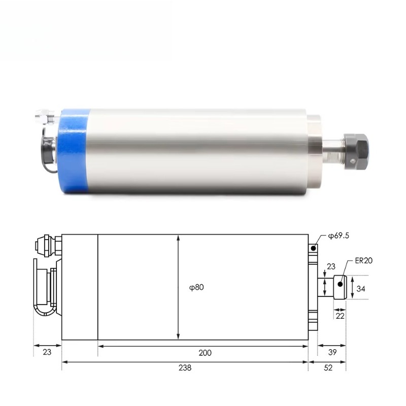 2,2 кВт, шпиндель с водяным ох – обзор и цена Spindle Motor